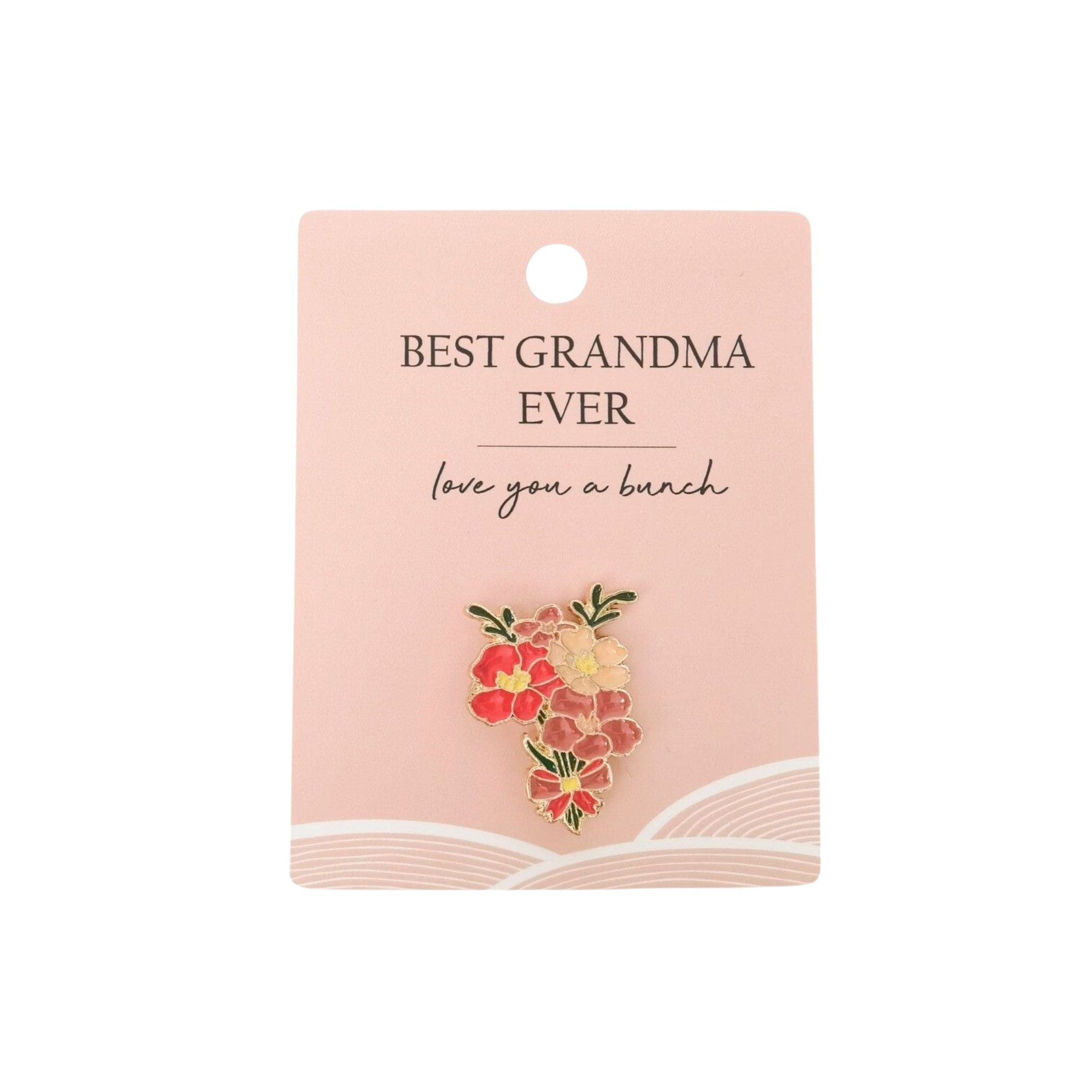 Best Grandma Memento Pin Pink