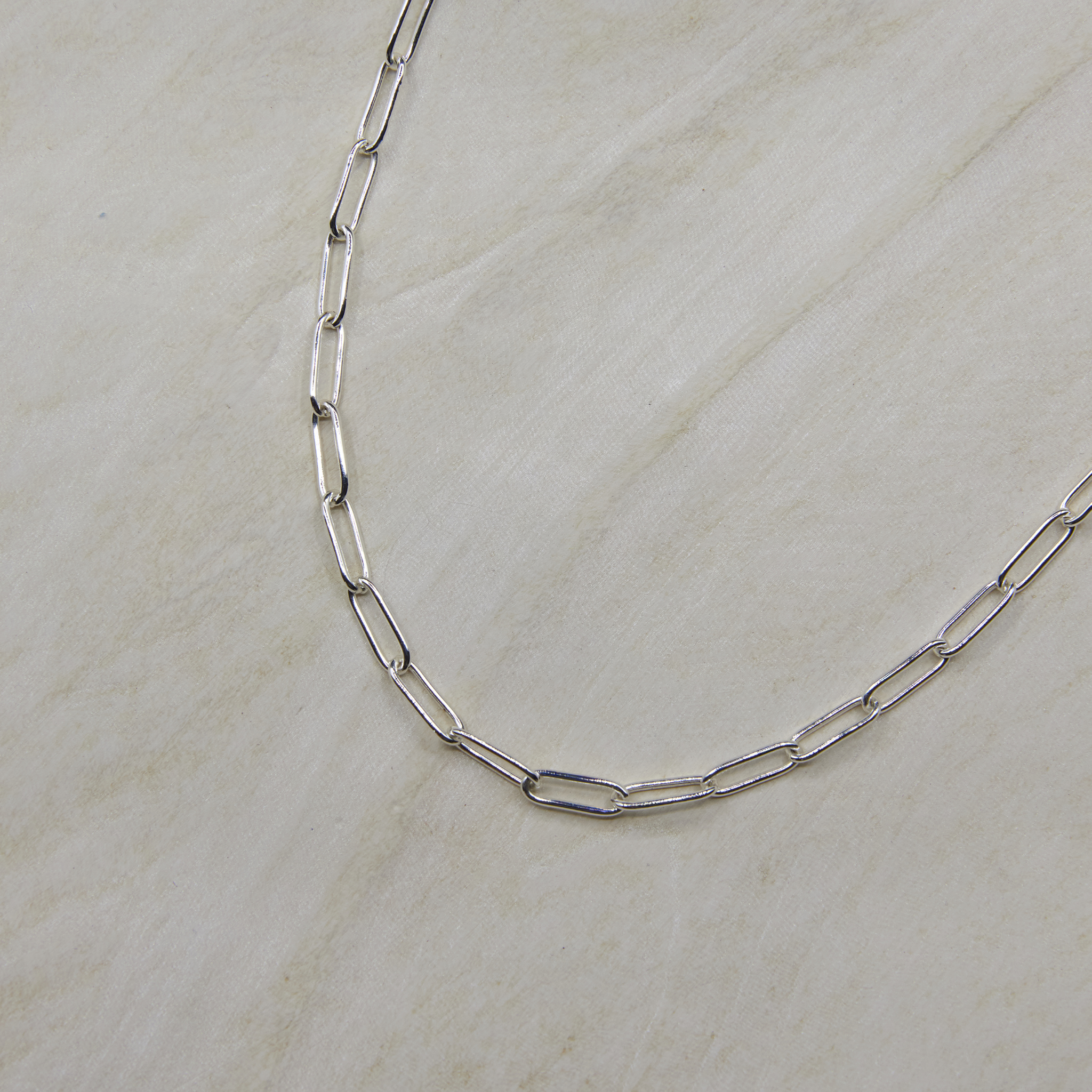 Paperclip Necklace Silver