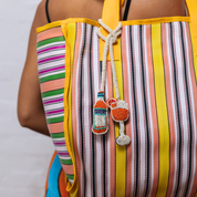 Aperol Spritz Beaded Bag Charm