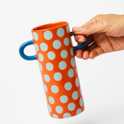 Griffe Blue Red Spot Bud Vase