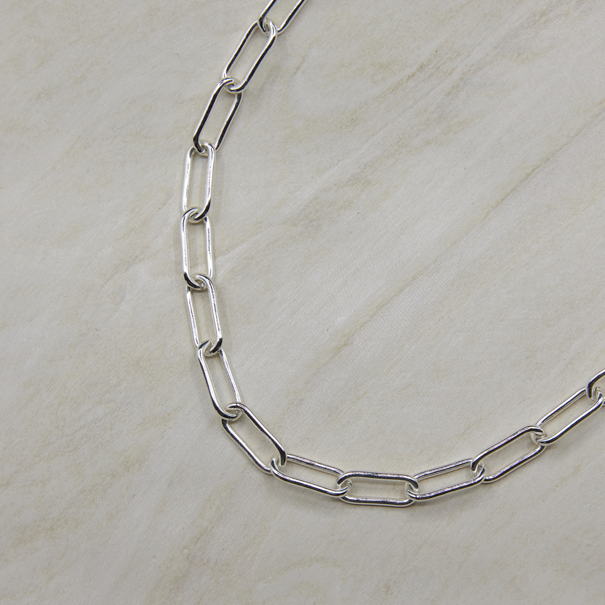 Chunky Paperclip Necklace Silver