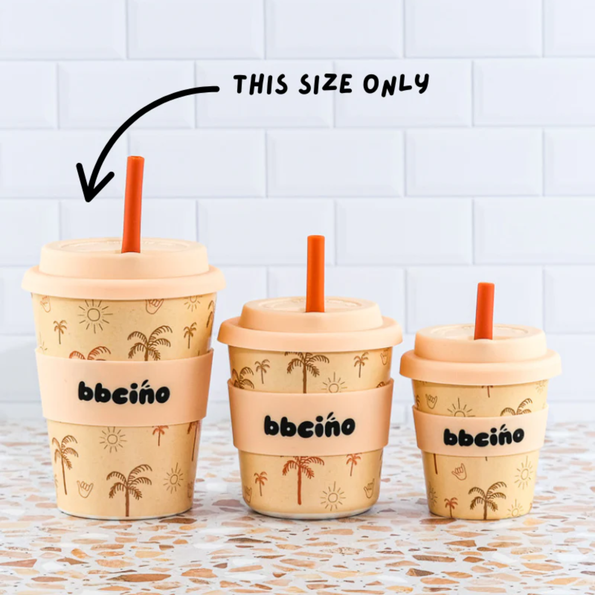 Reusable BiggieCino Bamboo Cup Oasis (350ml)