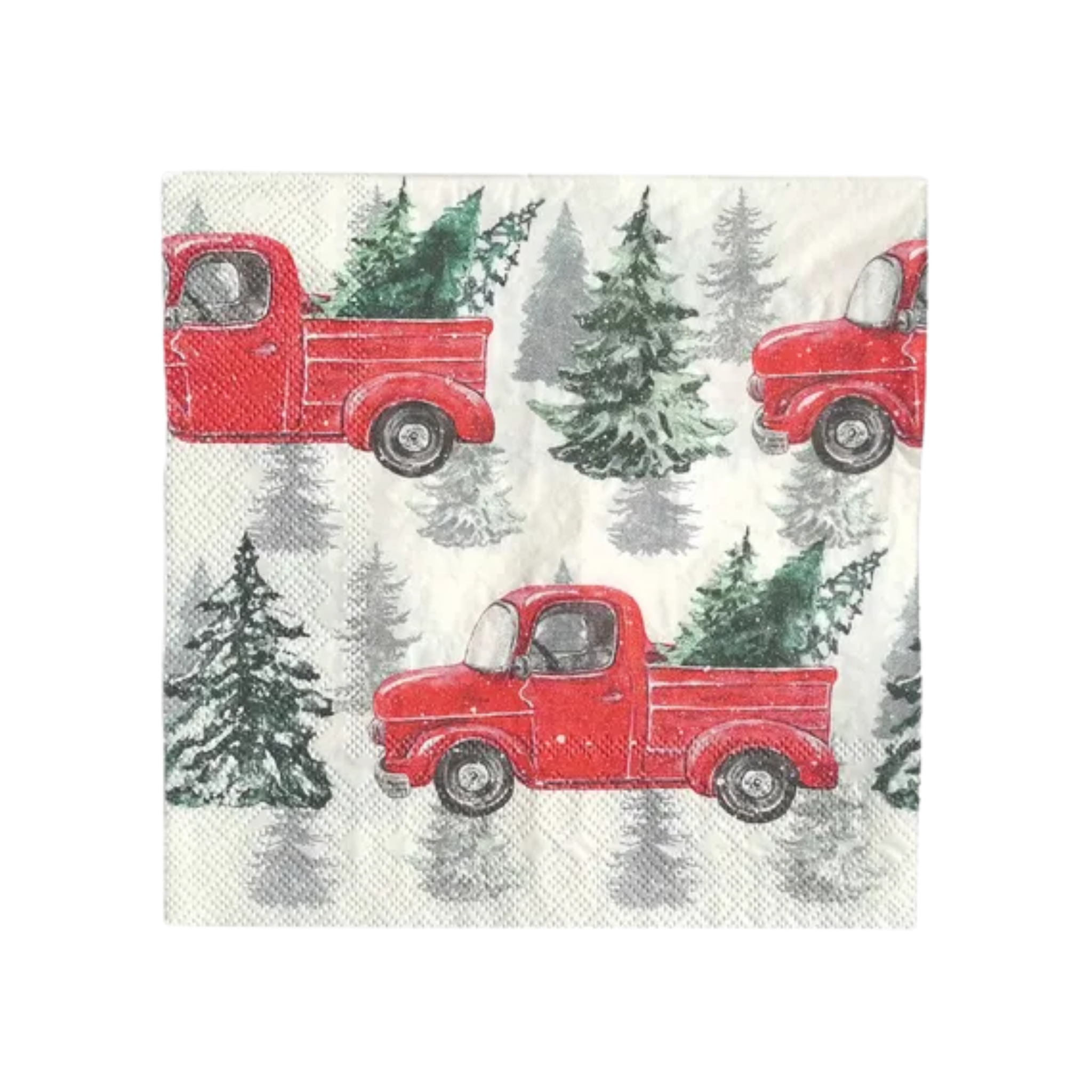 Truck & Tree Christmas Paper Napkins