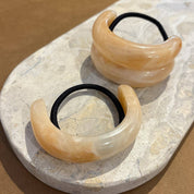Crescent Resin Hair Cuff Tie Tortoise