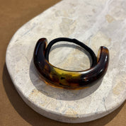 Crescent Resin Hair Cuff Tie Champagne