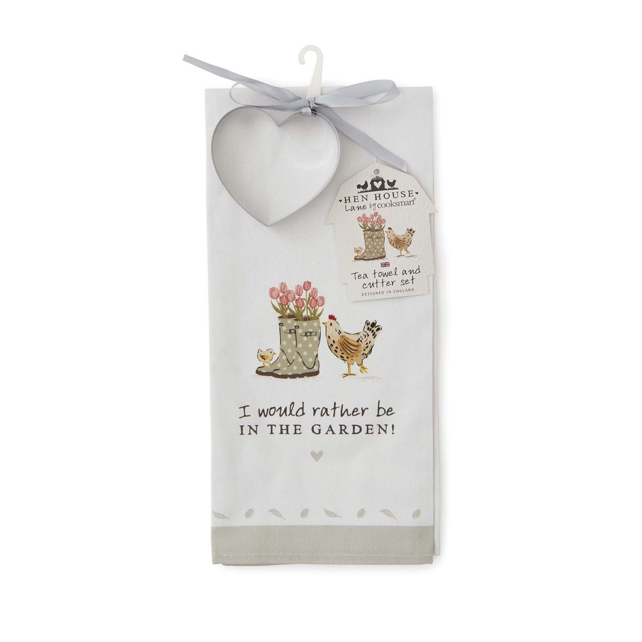 Tea Towel & Cookie Cutter Set Hen House Lane