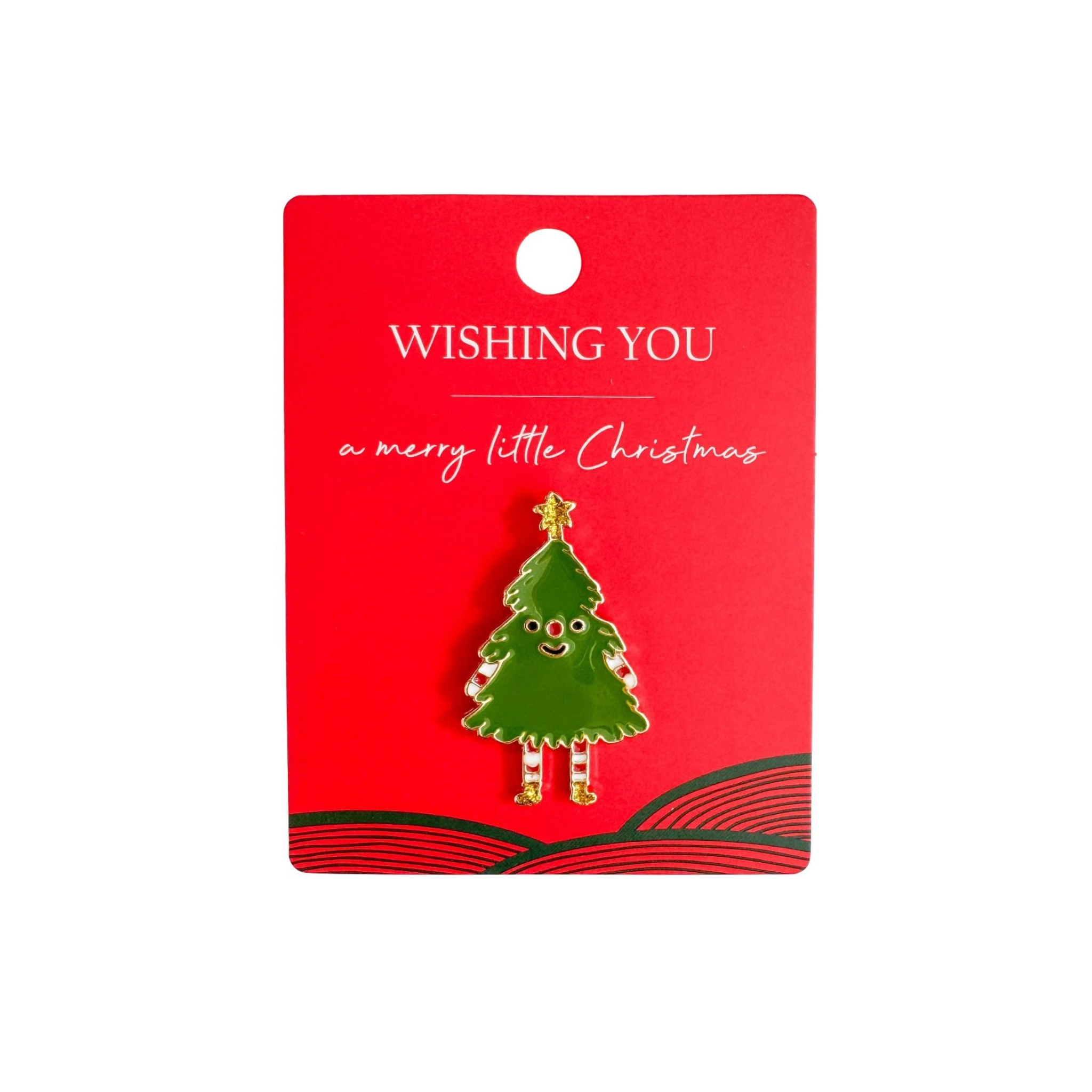 Festive Friends Tree Memento Pin Green
