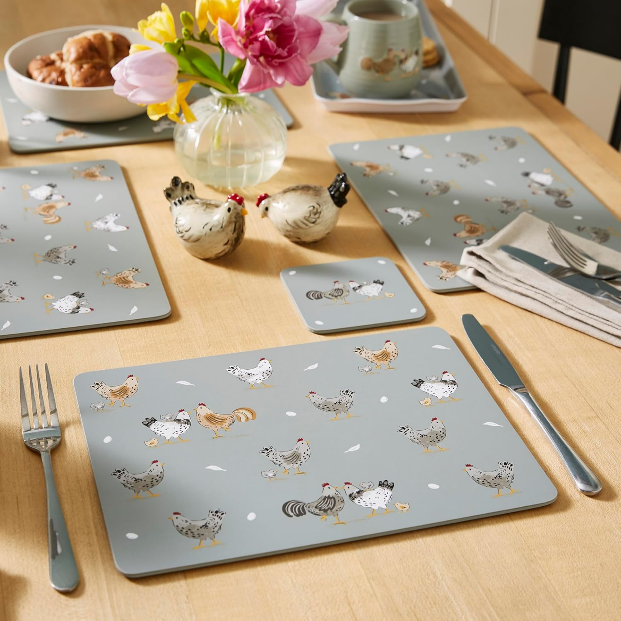 Set Of 4 Placemats Hen House Lane