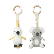 2 Pack Stroller Toy Koala & Cockatoo