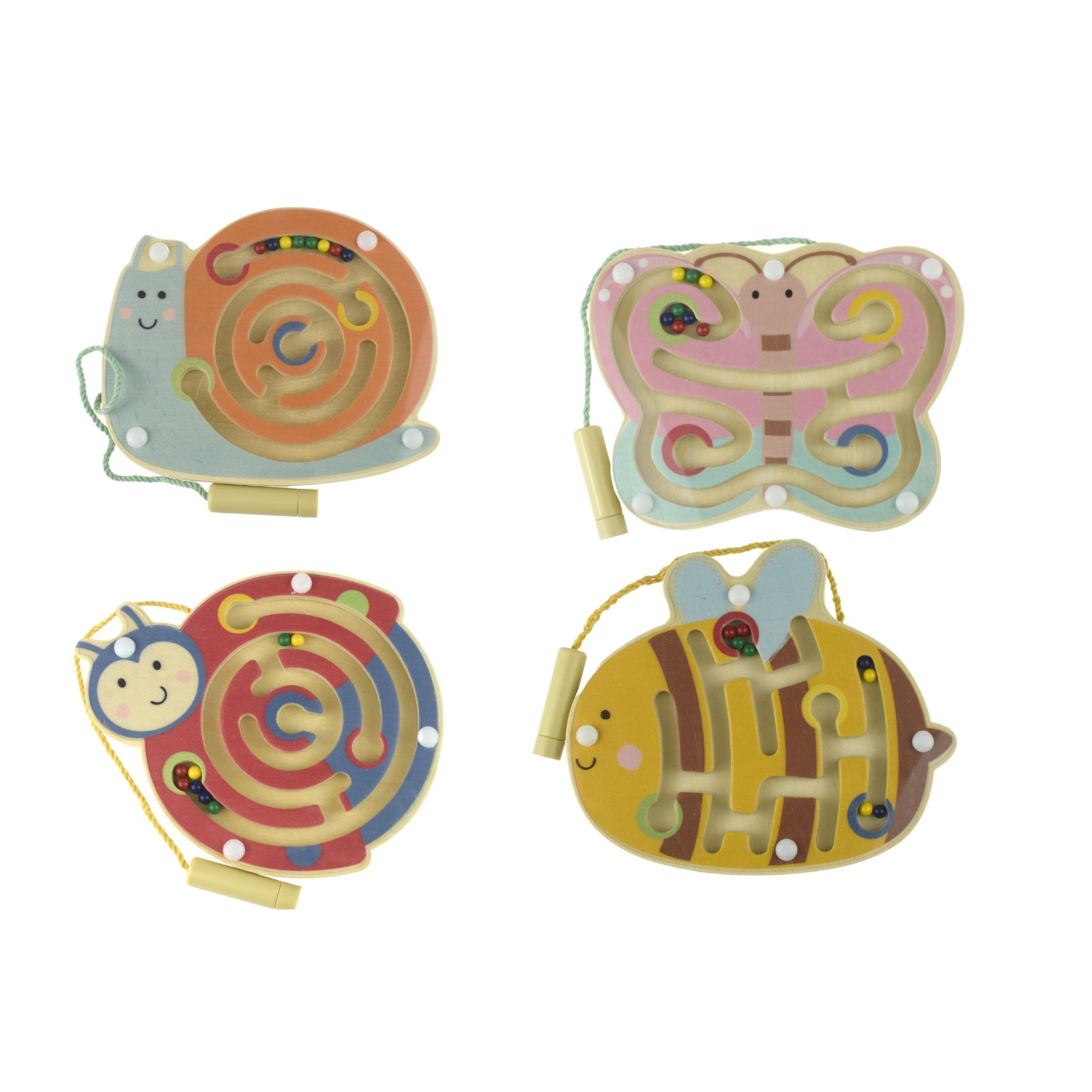Wooden Magnetic Insect Animals Labyrinth Bee