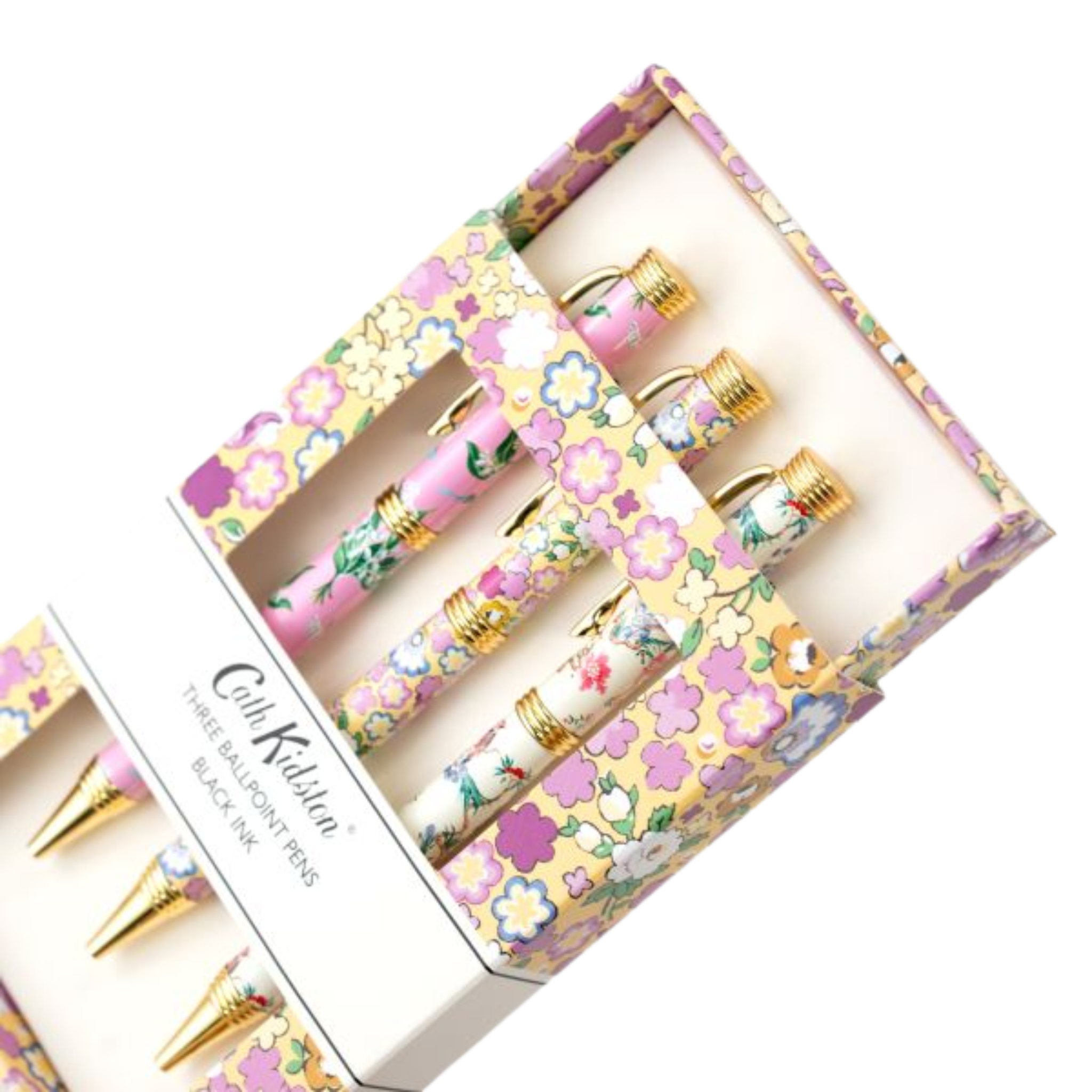 Set Of 3 Luxury Floral Ballpoint Pens