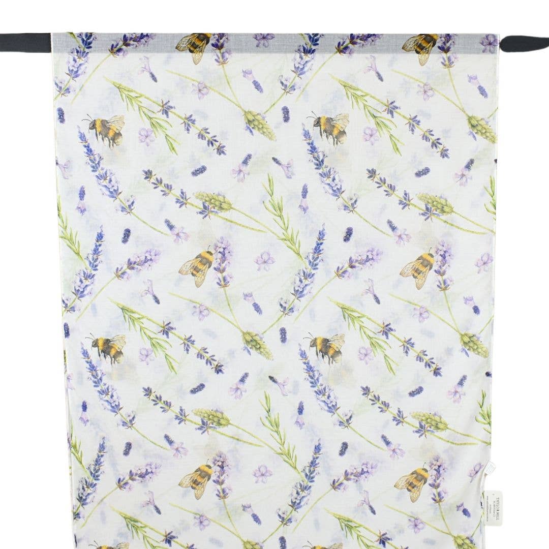 White Lavender Bees Garden Scarf