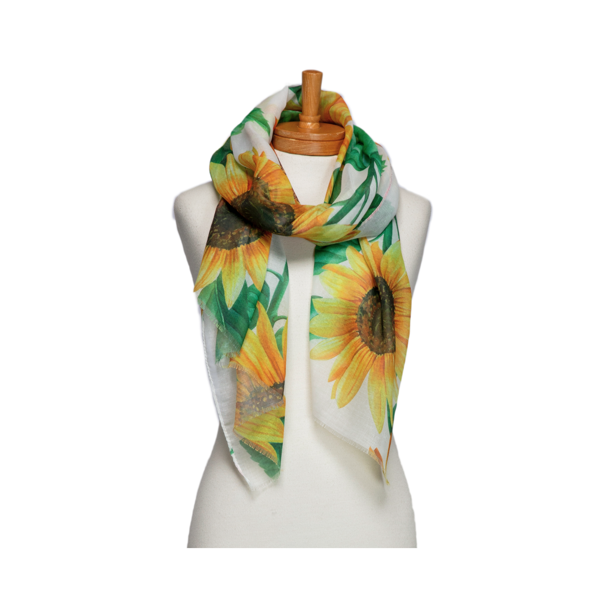 White Sunflower Scarf