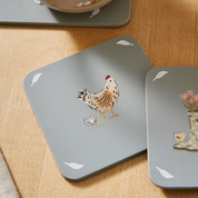 Set Of 4 Coasters Hen House Lane