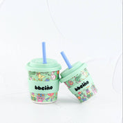 Reusable BambinoCino Bamboo Cup Party Animal Green (240ml)