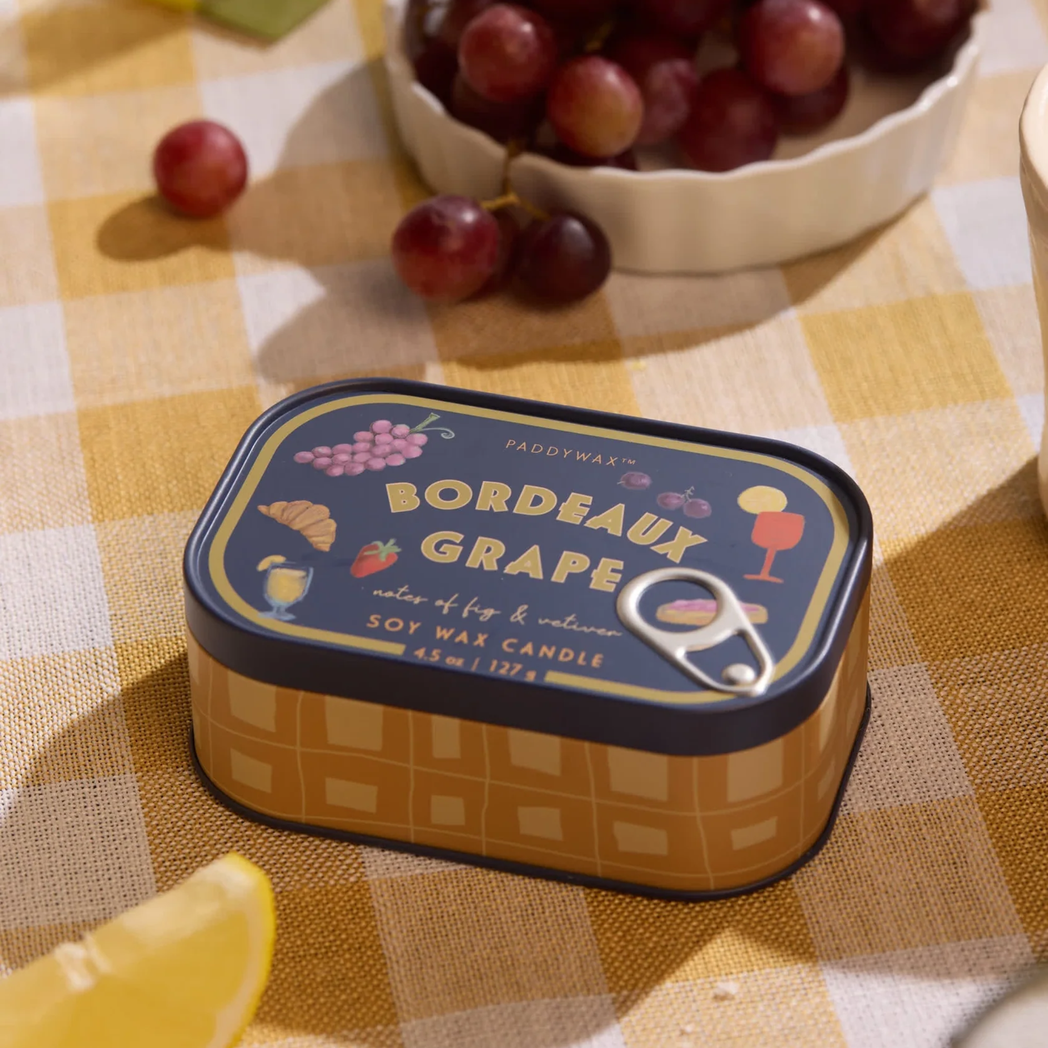 Bistro Tin Candle Bordeaux Grape 4.5oz