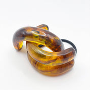 Double Crescent Hair Cuff Tie Tortoise