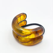 Double Crescent Hair Cuff Tie Tortoise