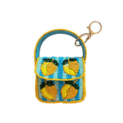 Mini Beaded Handbag Keychain Lemon