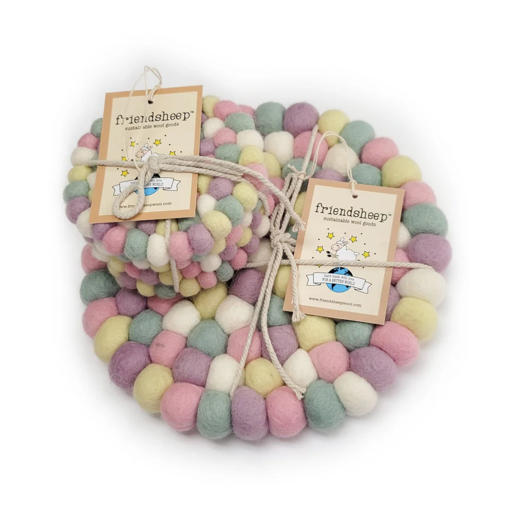 Set Of 4 Eco Coasters Cotton Candy