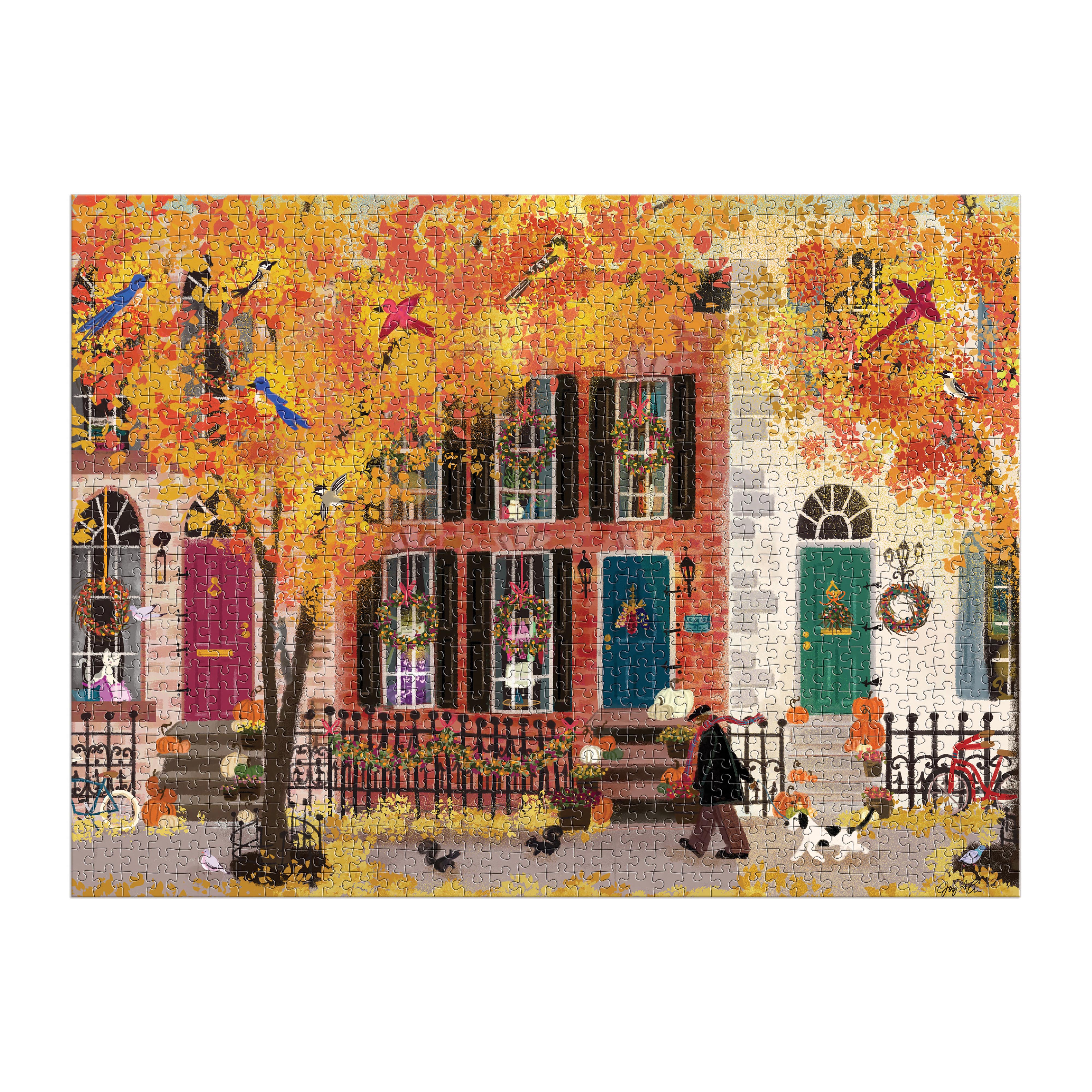Joy Laforme Autumn In The Neighbourhood 1000PC Puzzle