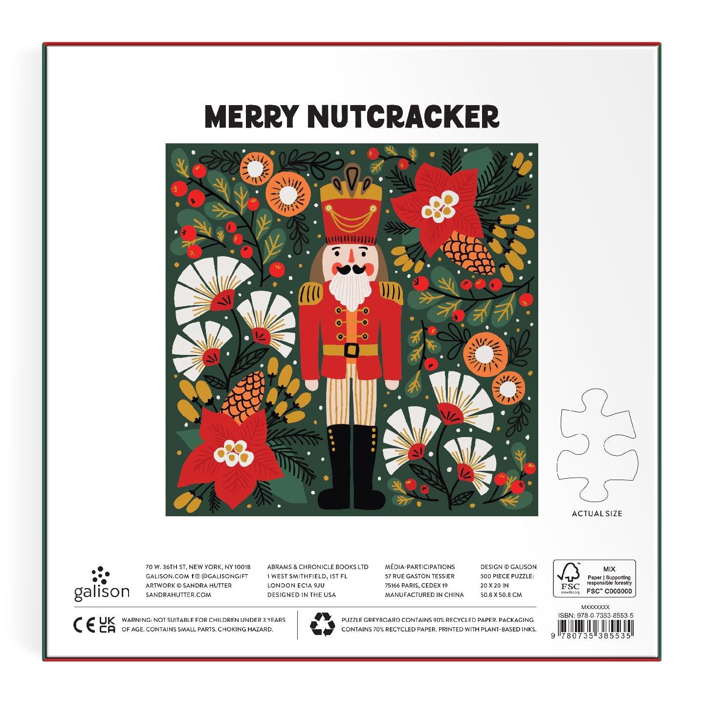Merry Nutcracker 500PC Foil Puzzle