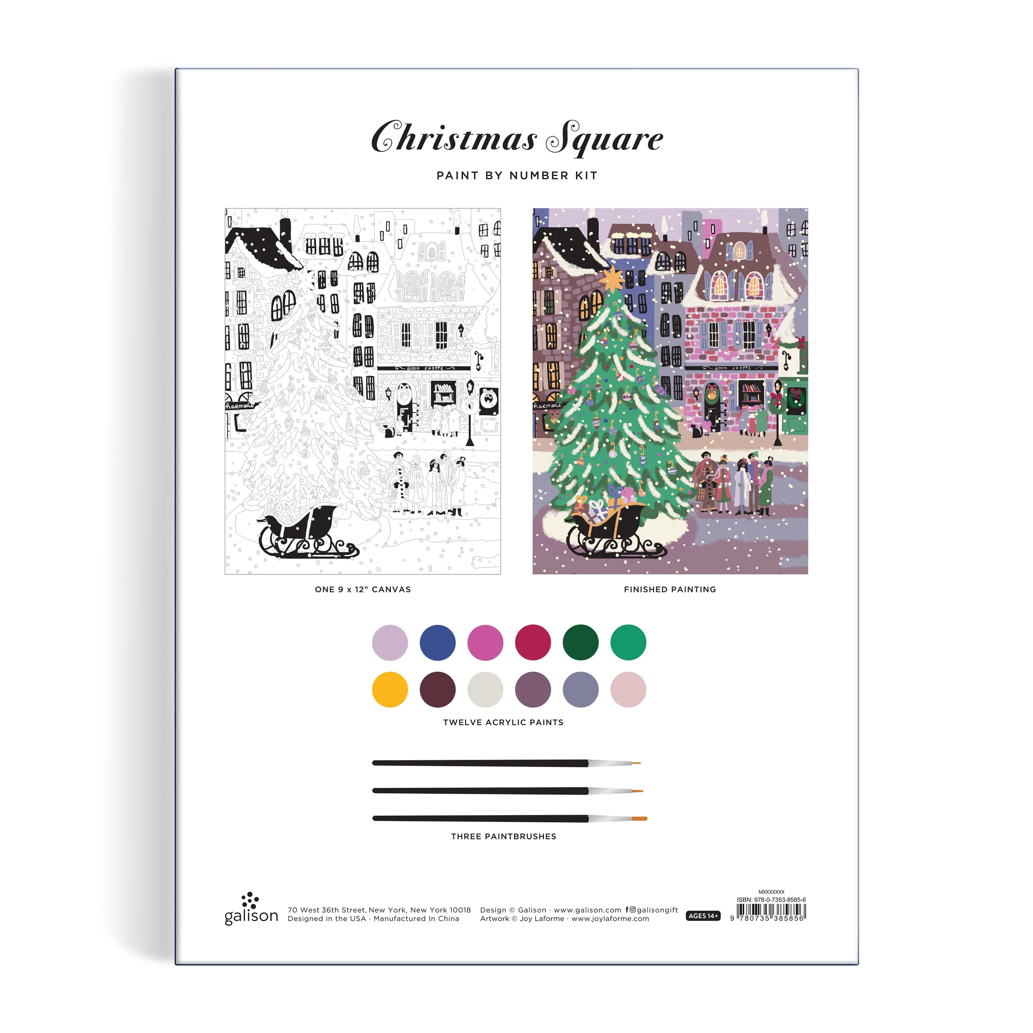Joy Laforme Christmas Square Paint by Number Kit