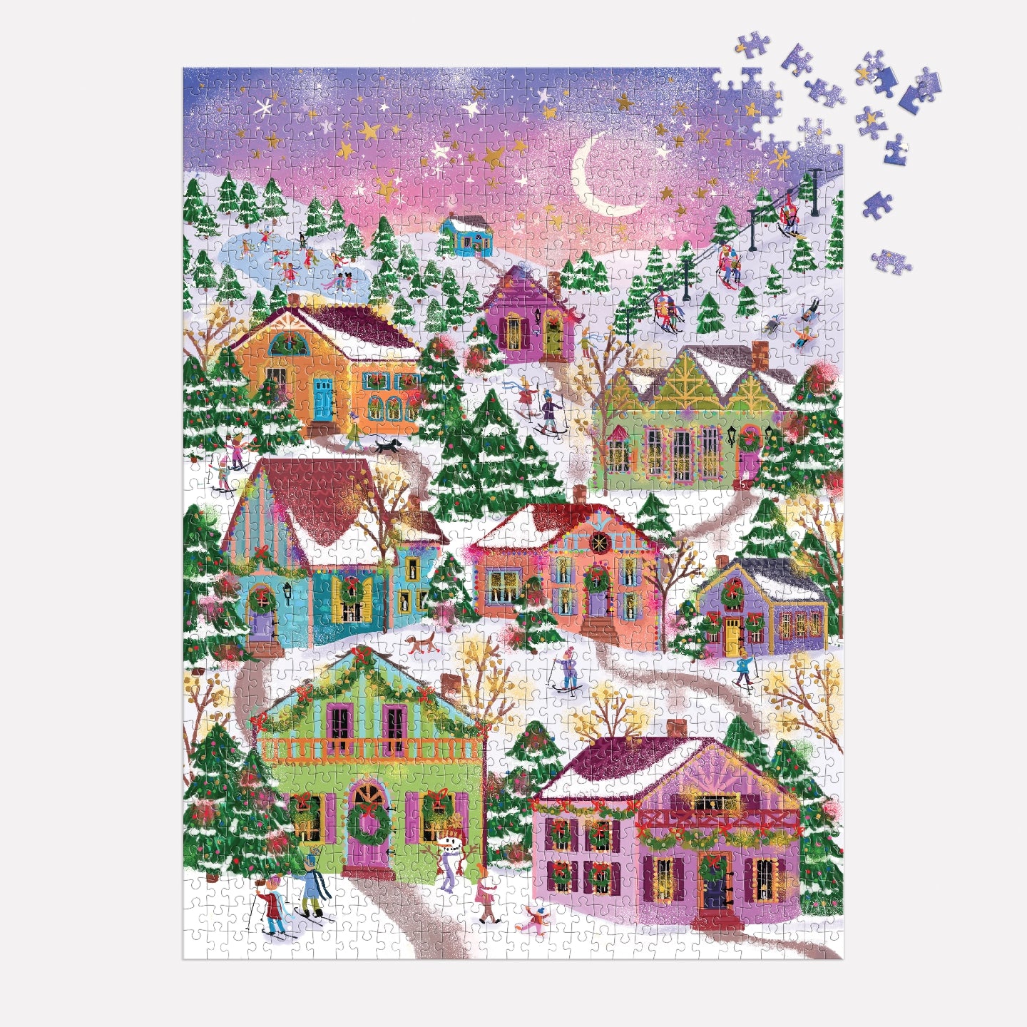 Joy Laforme Snowcap Village 1000PC Foil Puzzle