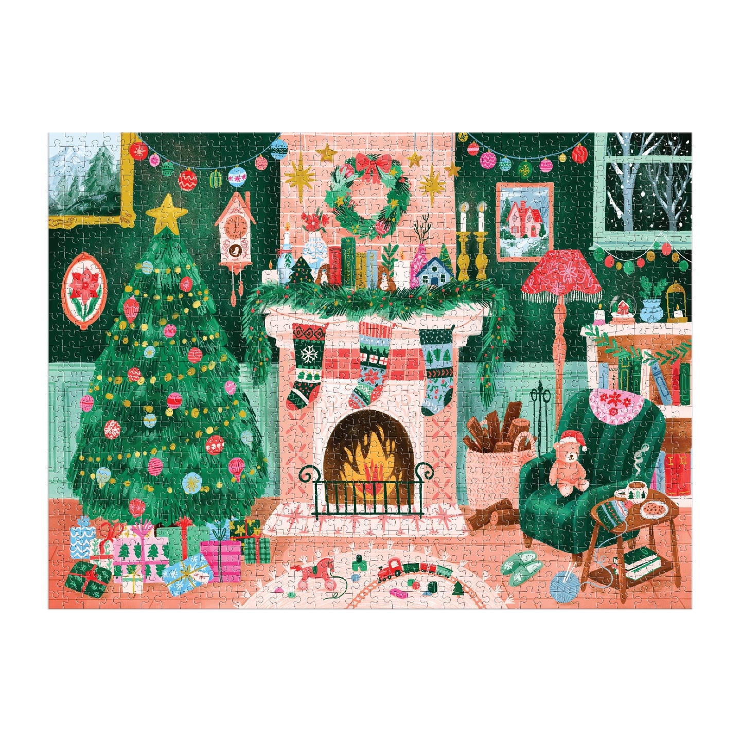 Cozy By The Fireplace 1000PC Puzzle