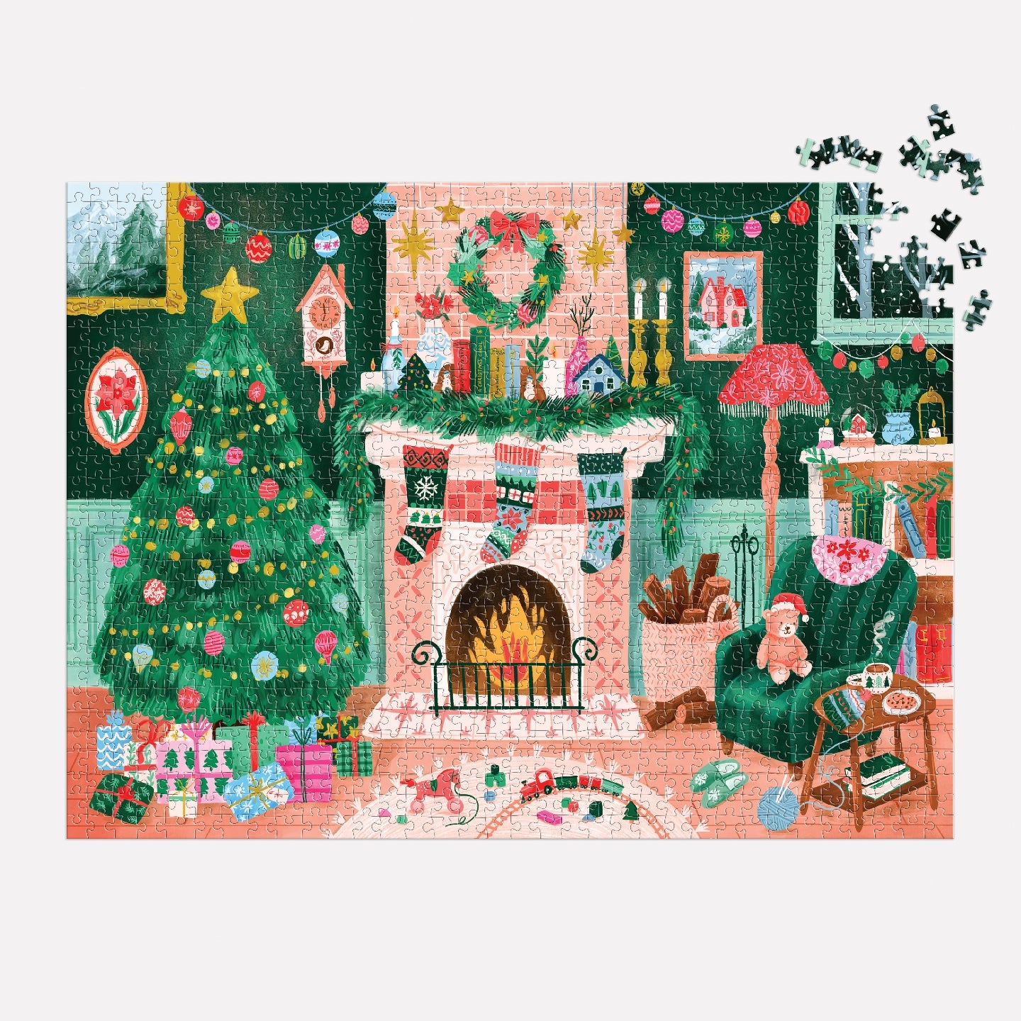 Cozy By The Fireplace 1000PC Puzzle