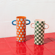 Griffe Green Check Bud Vase