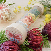 Wooden Spring Insect Rainmaker Rattle Butterfly