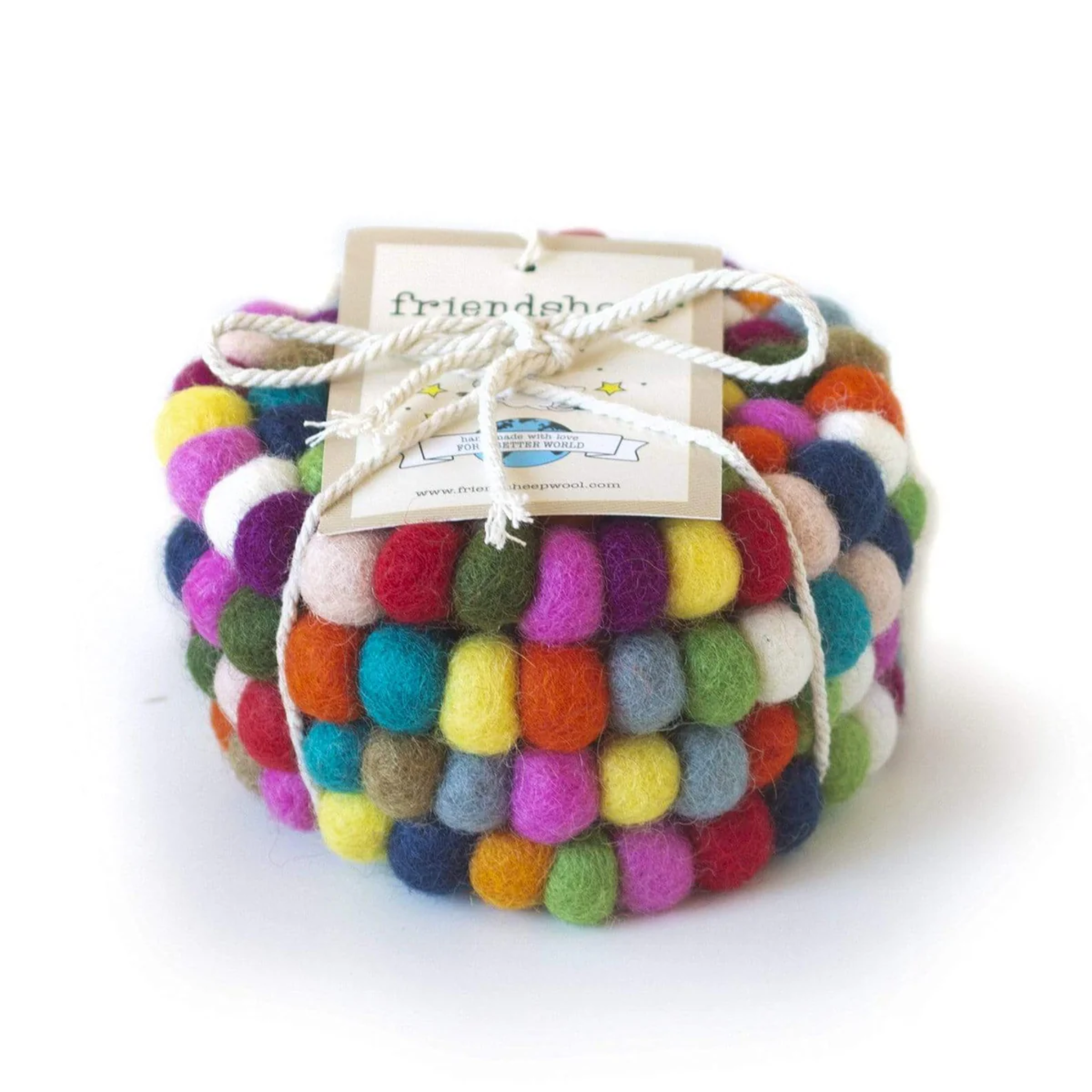 Set Of 4 Eco Coasters Boho