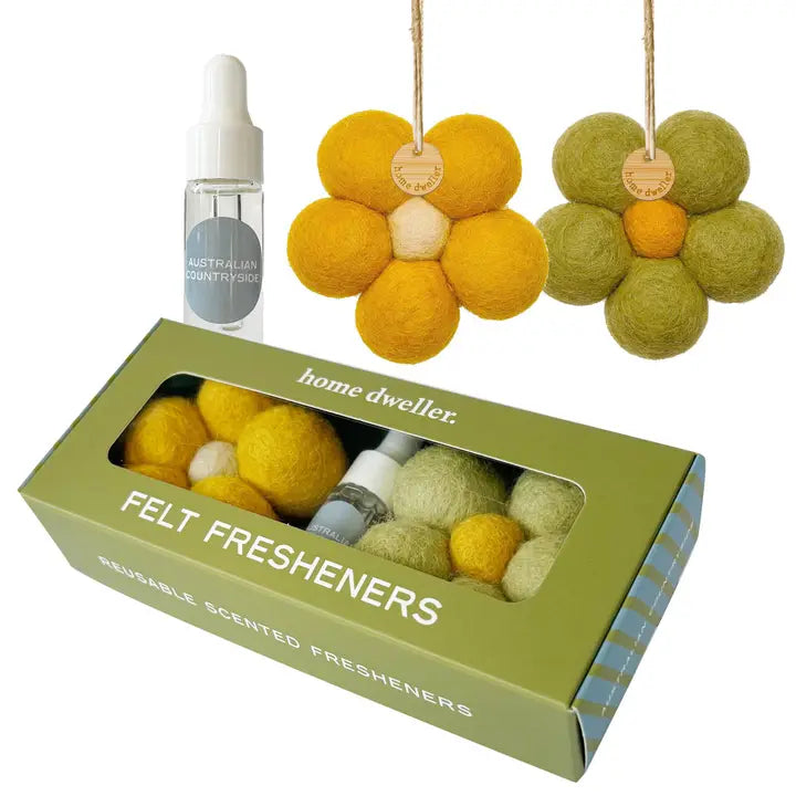 Felt Flower Fresheners Australian Countryside