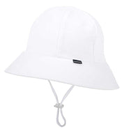 Ponytail Bucket Sun Hat White