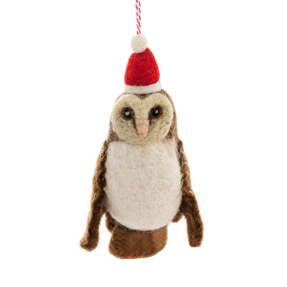 Barn Owl Owen Felt Christmas Decoration