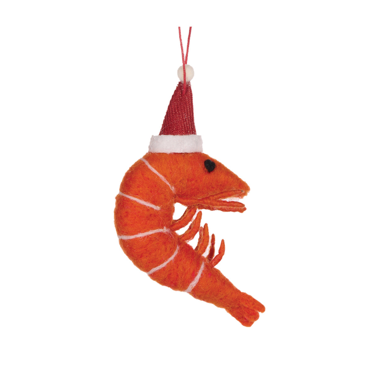 Prawn Felt Christmas Decoration