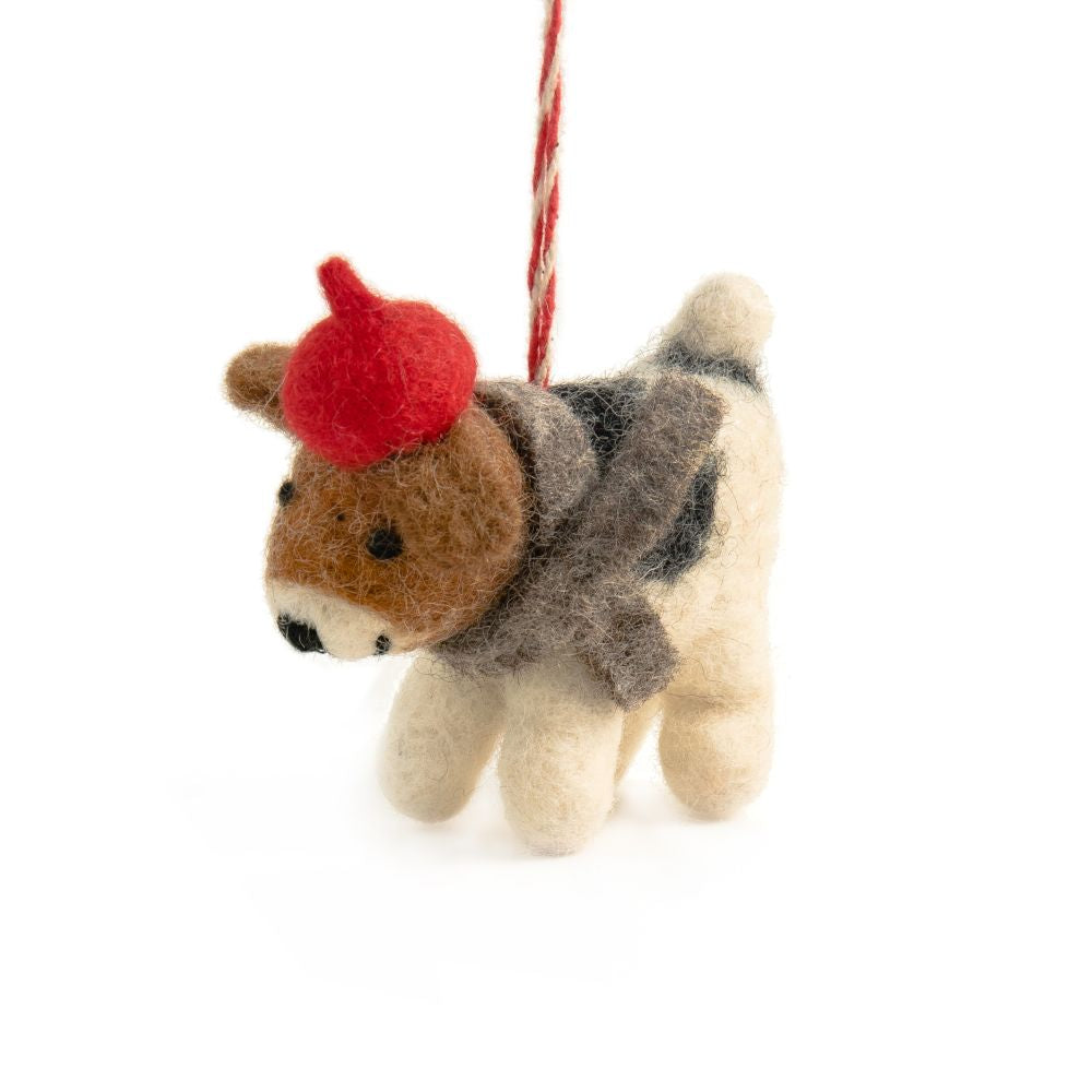 Dog Delilah Felt Christmas Decoration