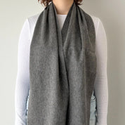 Winter Grey Lambswool Scarf
