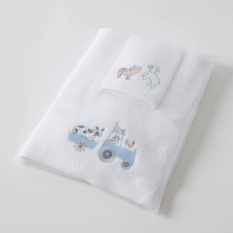 Farm Fun Bath Towel & Face Washer Set