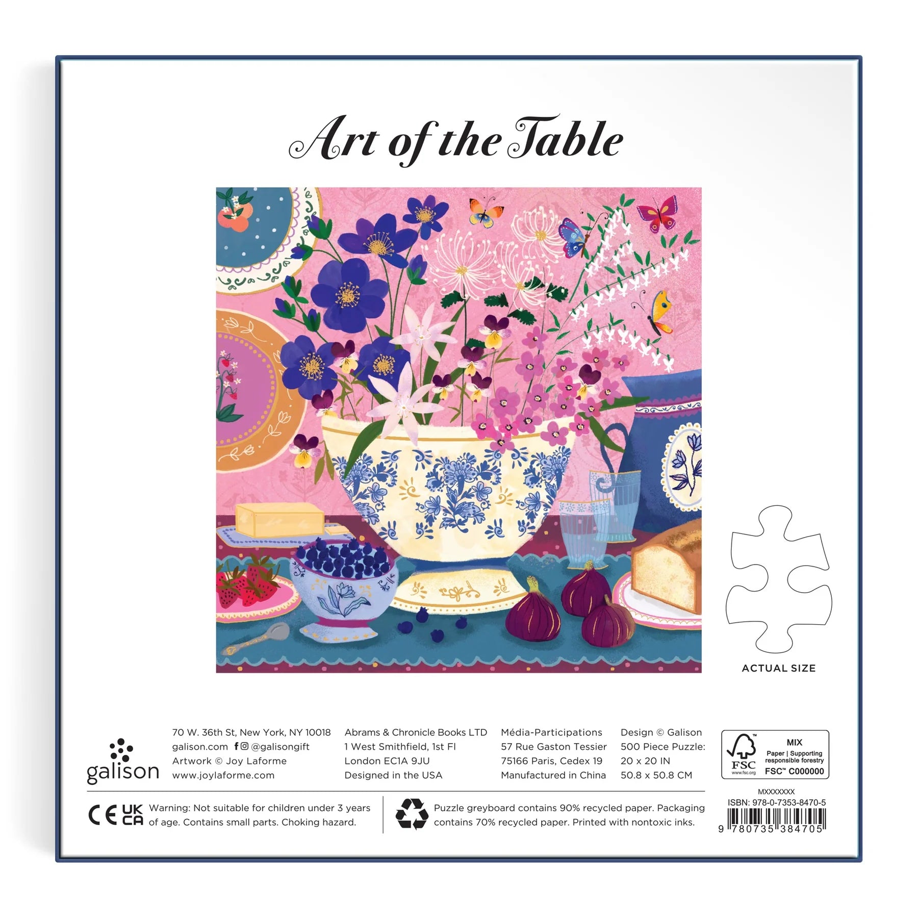 Joy Laforme Art Of The Table 500PC Foil Puzzle