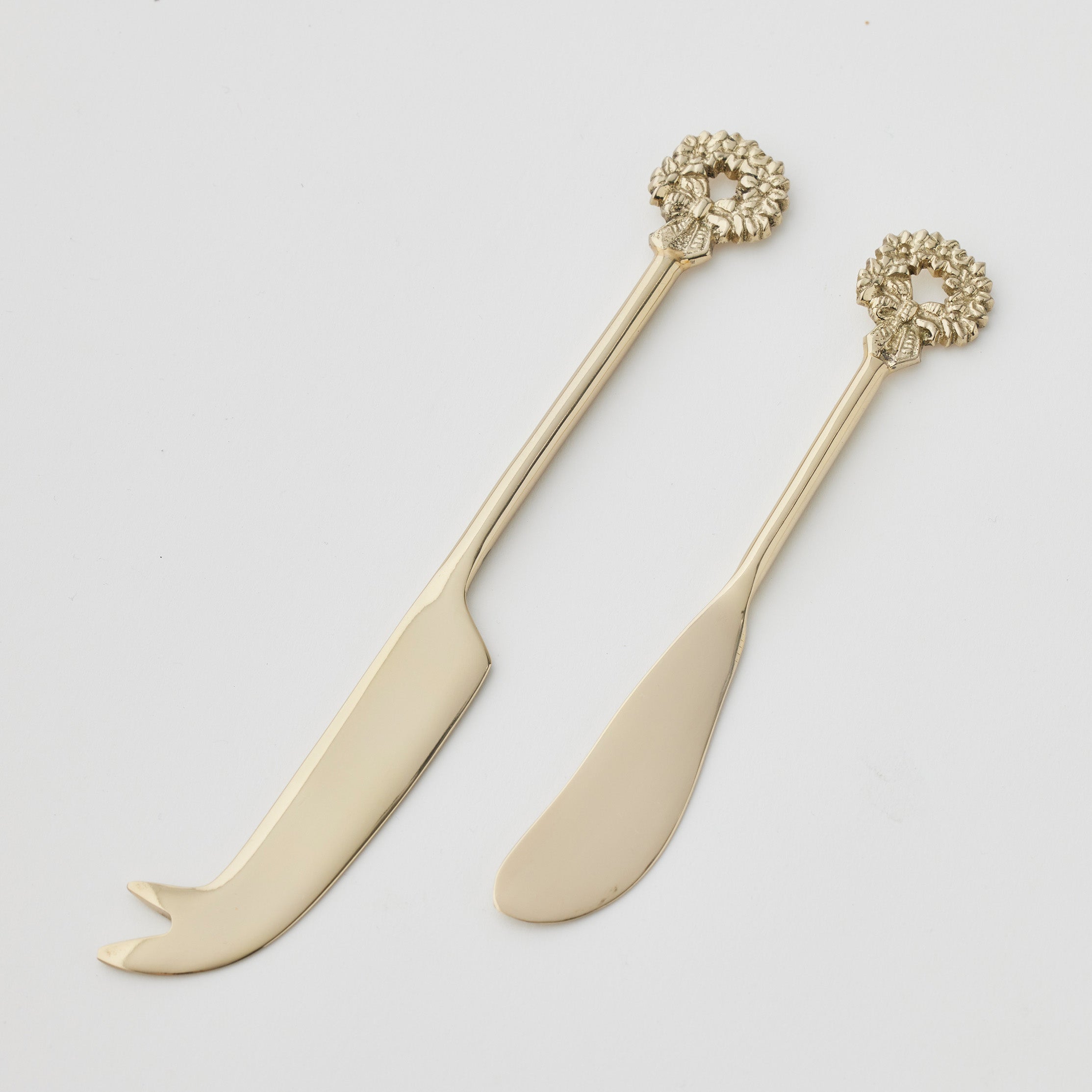 Holiday Garland Cheese Knives Set Of 2