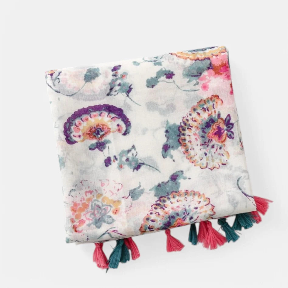 Peacock Floral Scarf