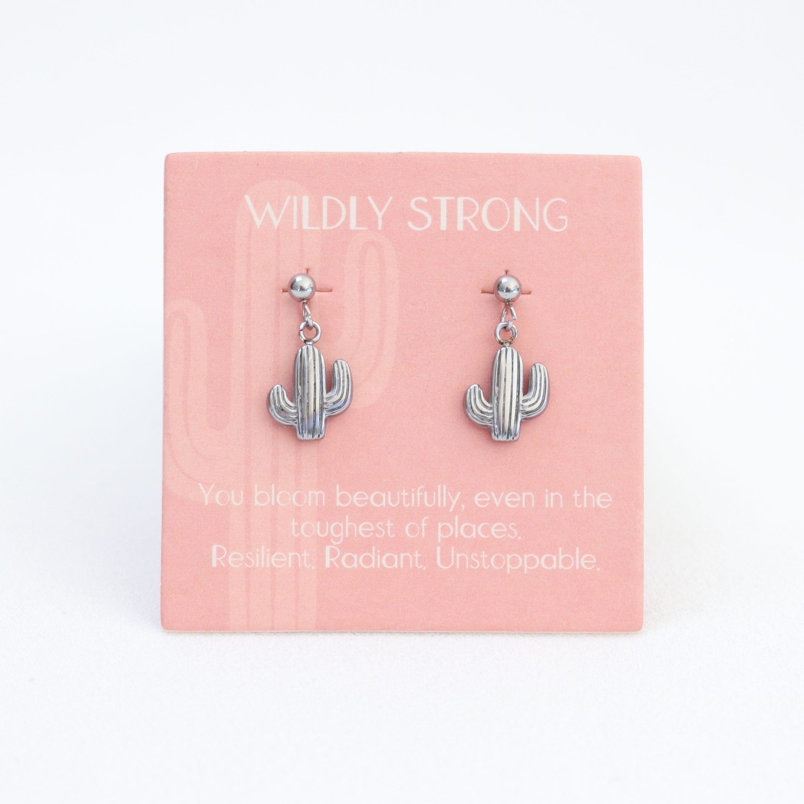 Wildly Strong Drop Earrings Silver