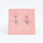 Wise One Drop Earrings Silver