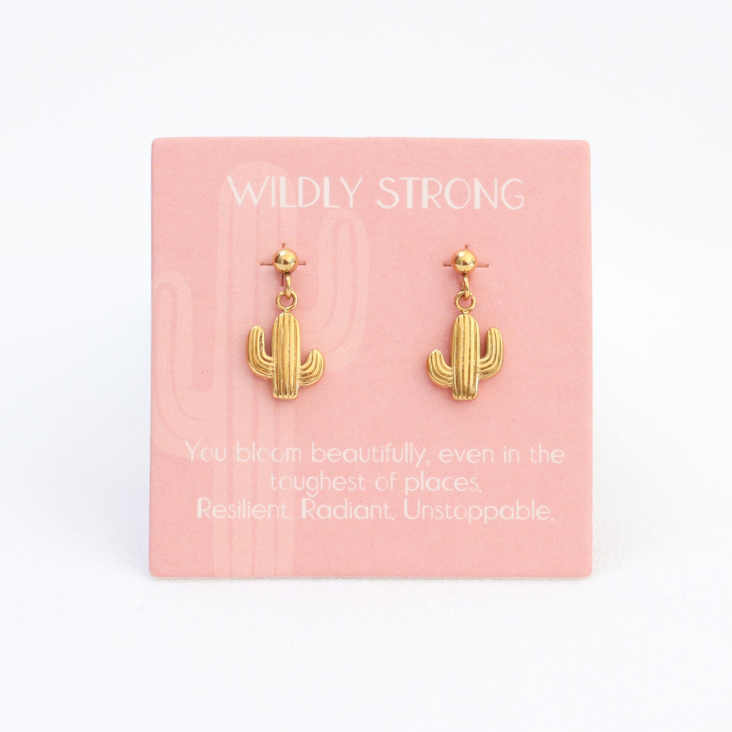 Wildly Strong Drop Earrings Gold