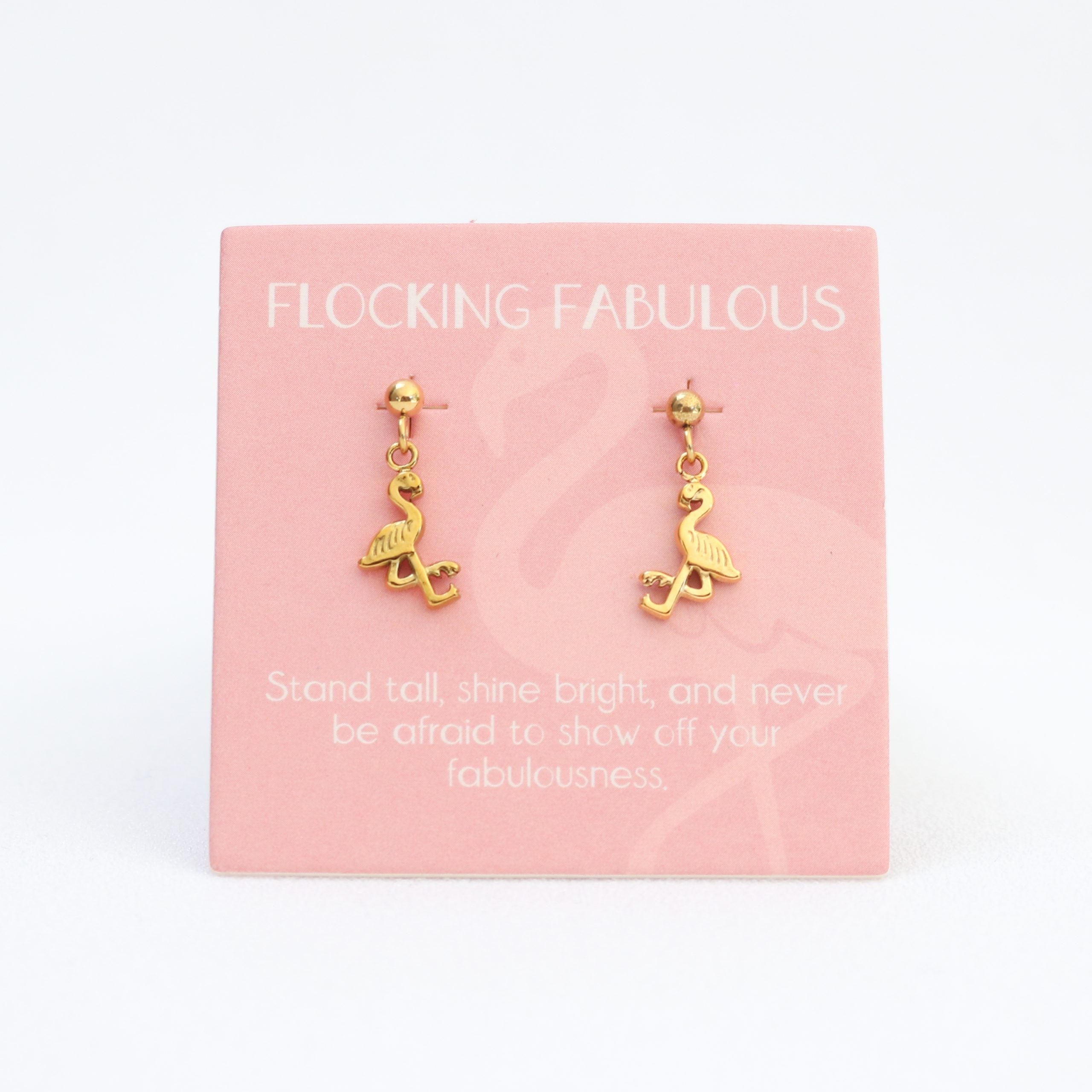 Flocking Fabulous Drop Earrings Gold