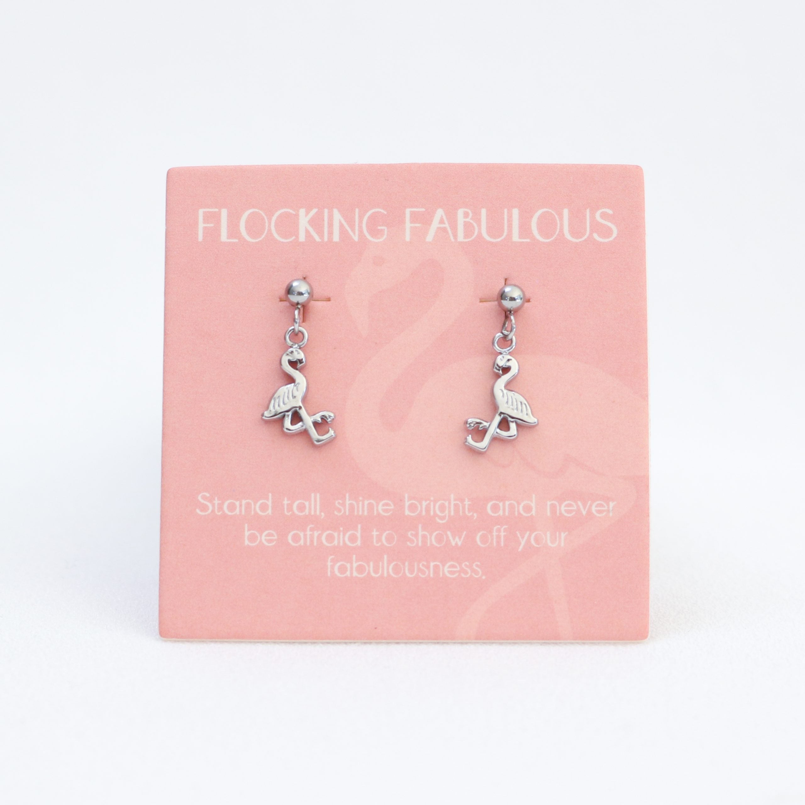 Flocking Fabulous Drop Earrings Silver