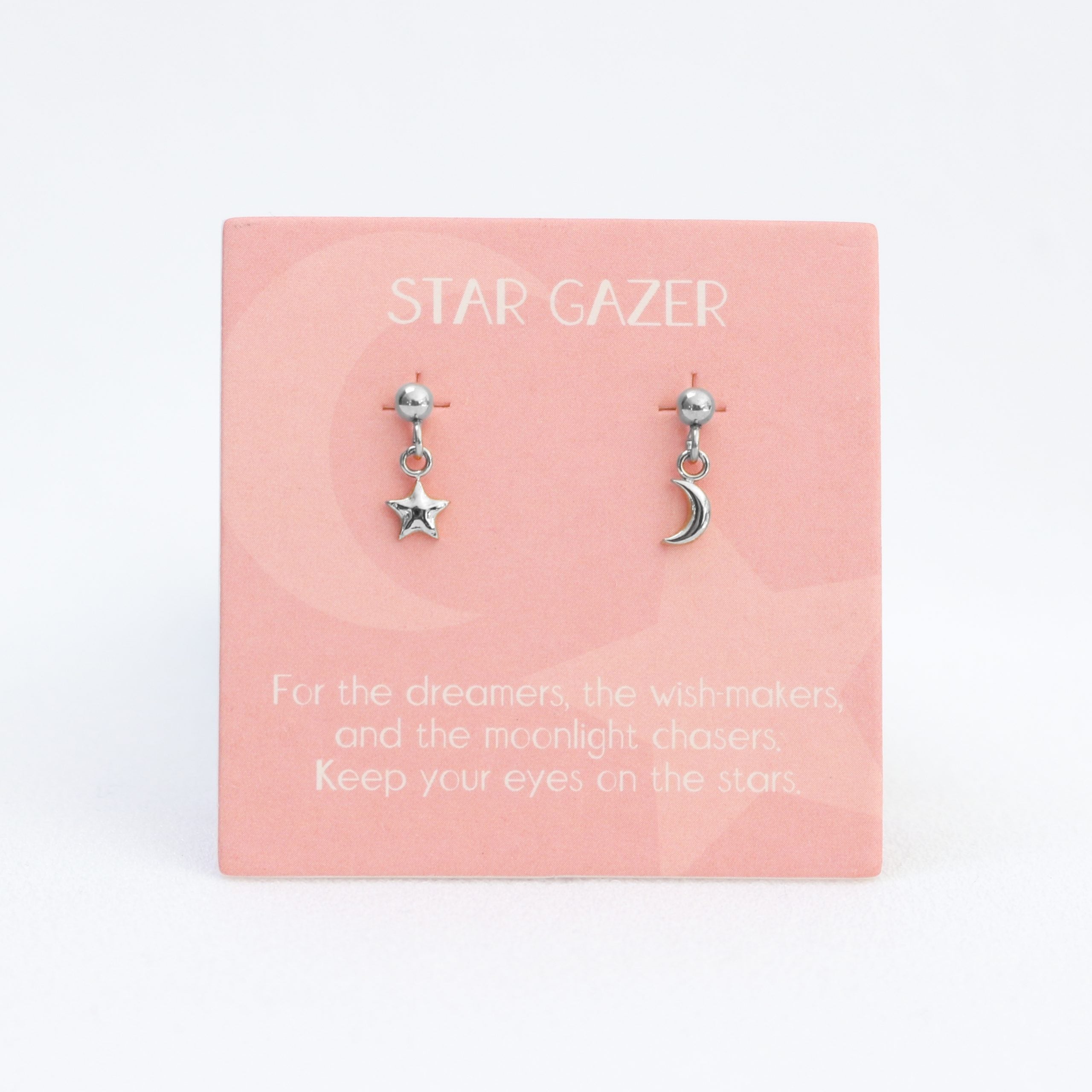 Star Gazer Drop Earrings Silver