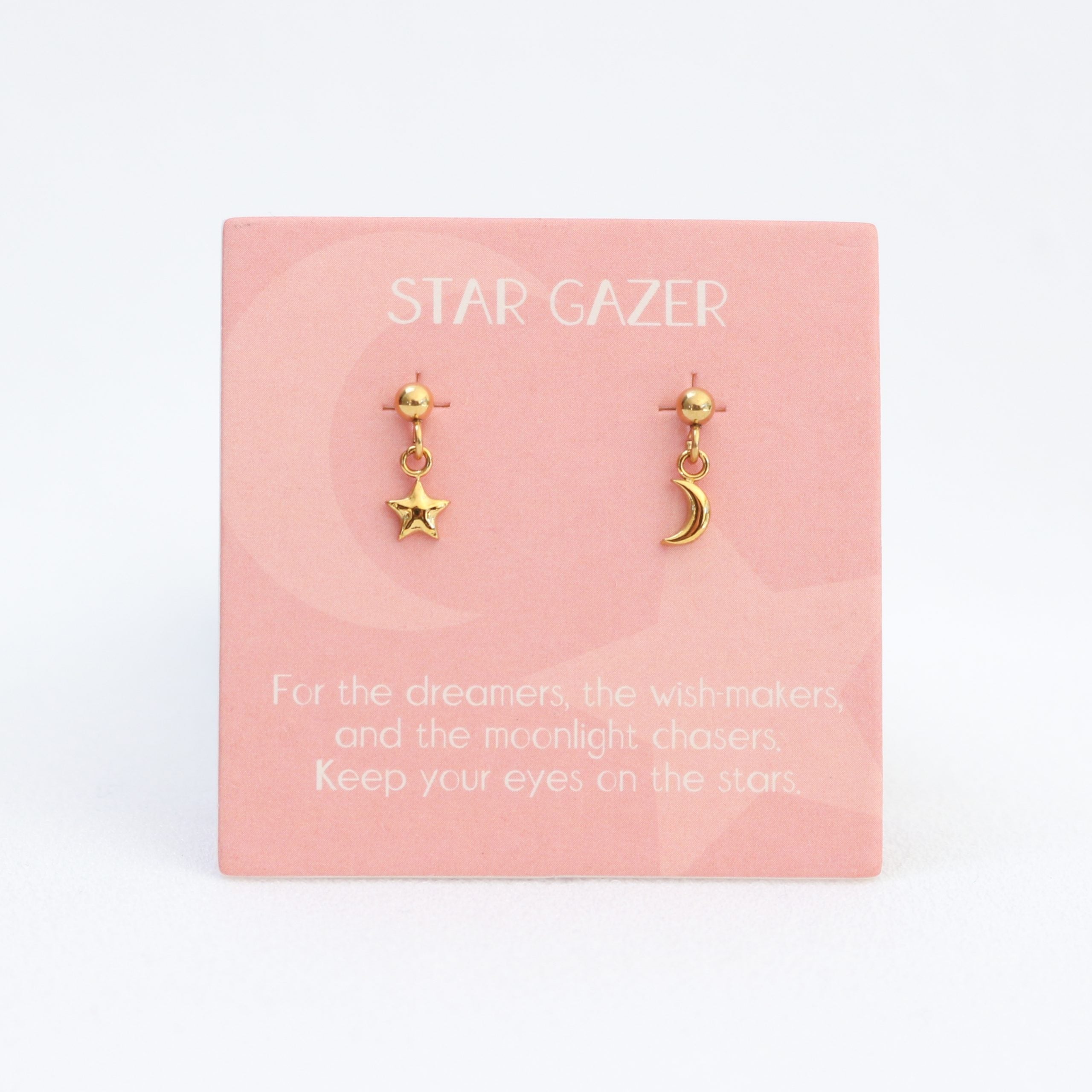 Star Gazer Drop Earrings Gold